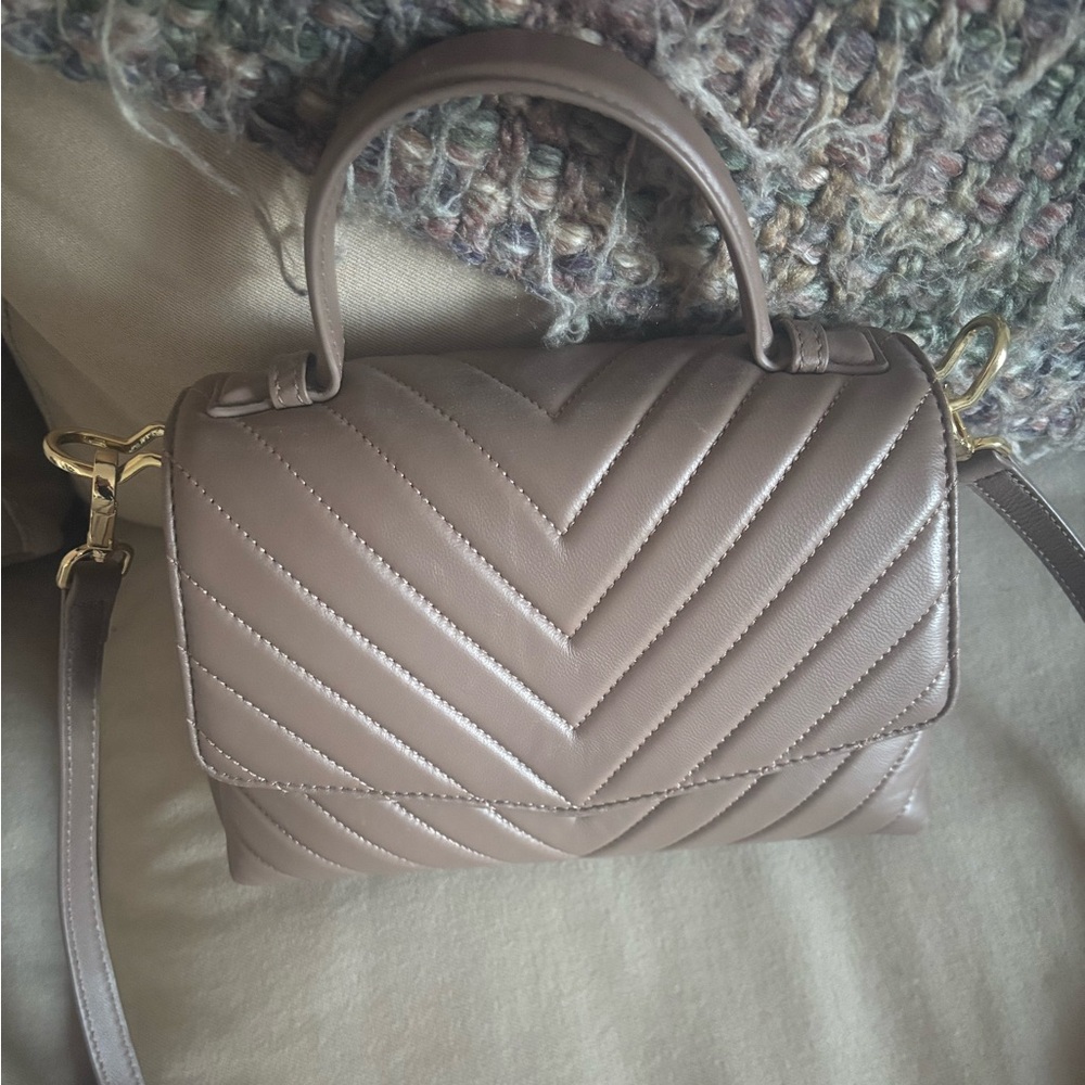 Quince Italian Leather Quilted Top Handle Satchel
